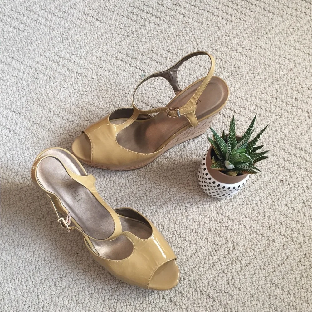 Vaneli Cork Wedge Sandals